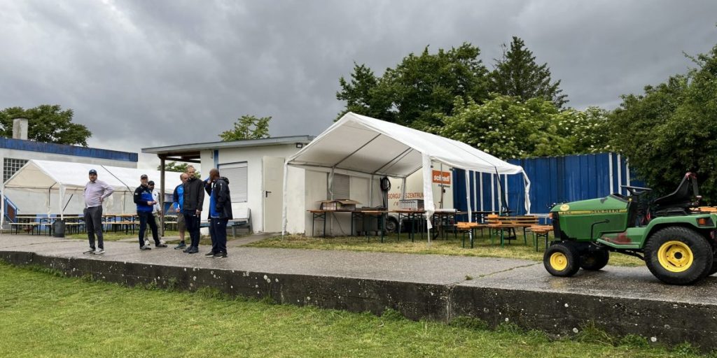 Die Vorbereitungen zum Eastsite-Cup 2025 mussten wir teilweise im Regen durchführen.
